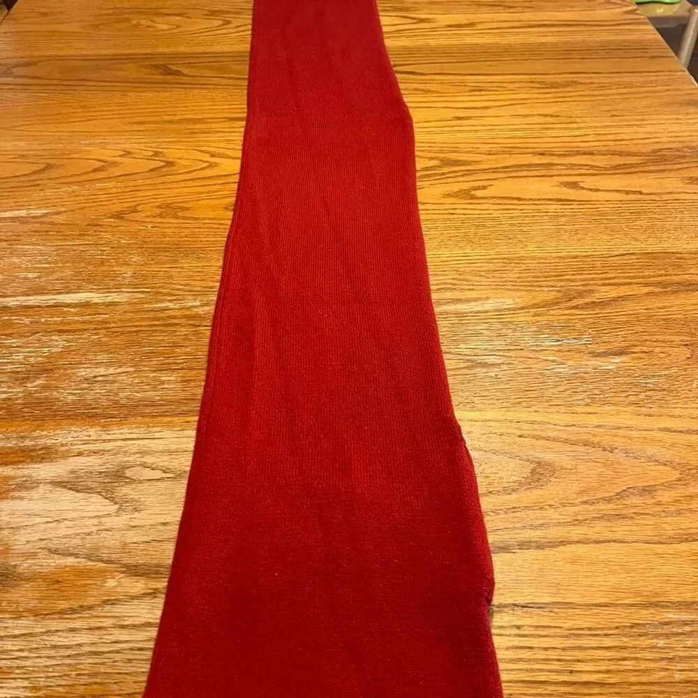 Red Swiss Army Knit Scarf with White Cross